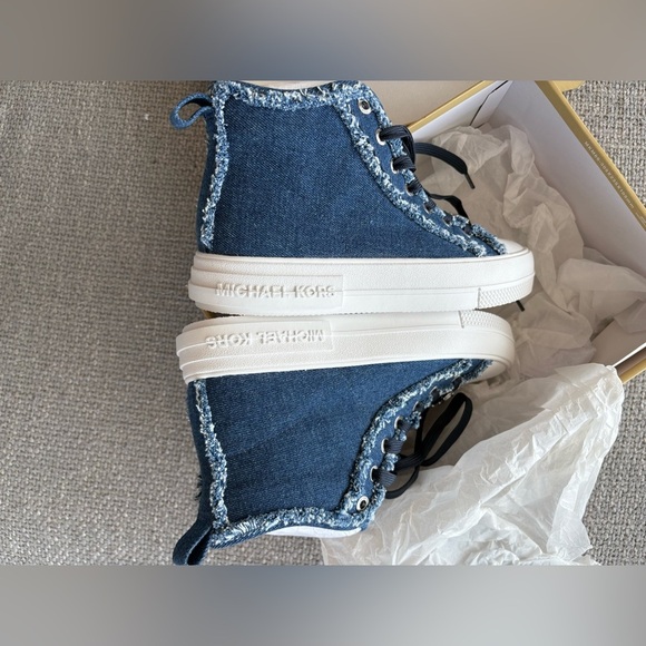Michael Kors Evy High-Top Denim Sneakers Size 8.5 – Brand New in Box - Picture 8 of 12